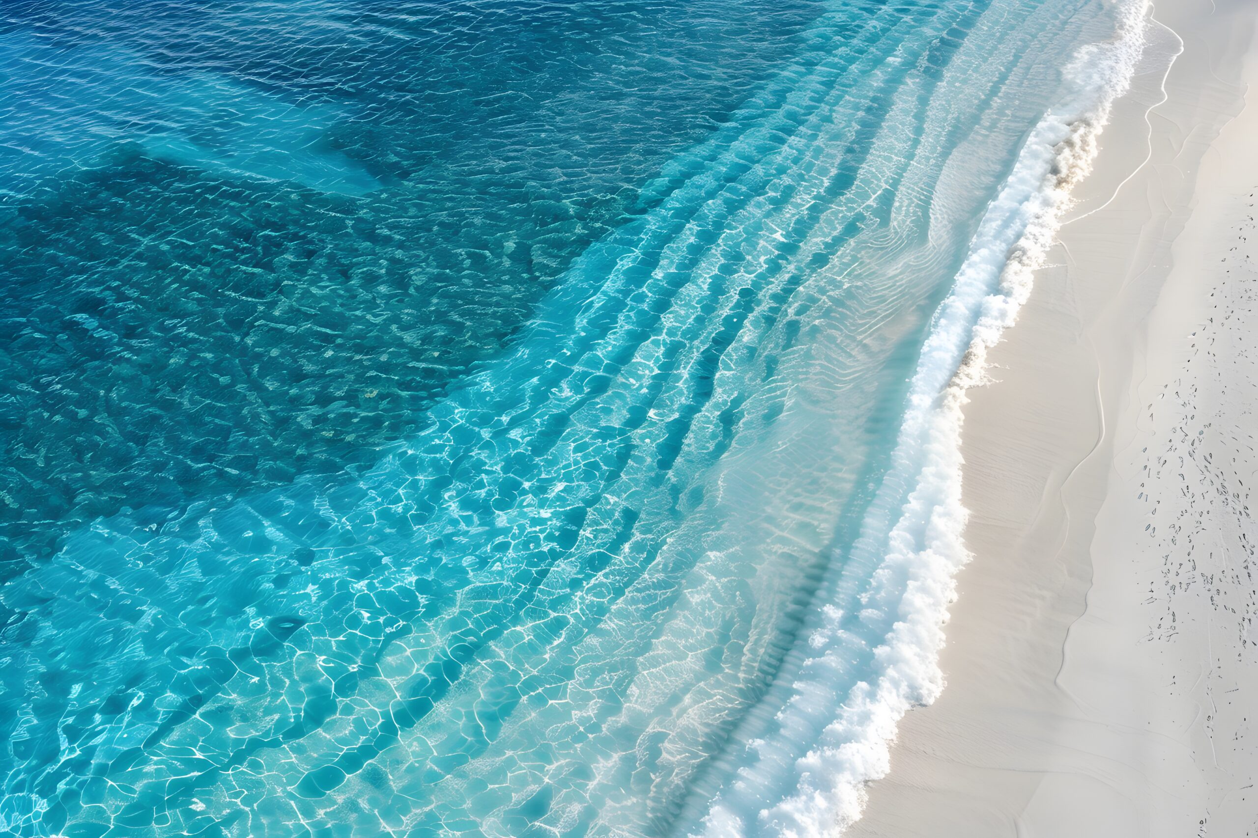 Newlyweds swimming at a secluded Santorini beach from a private boat
